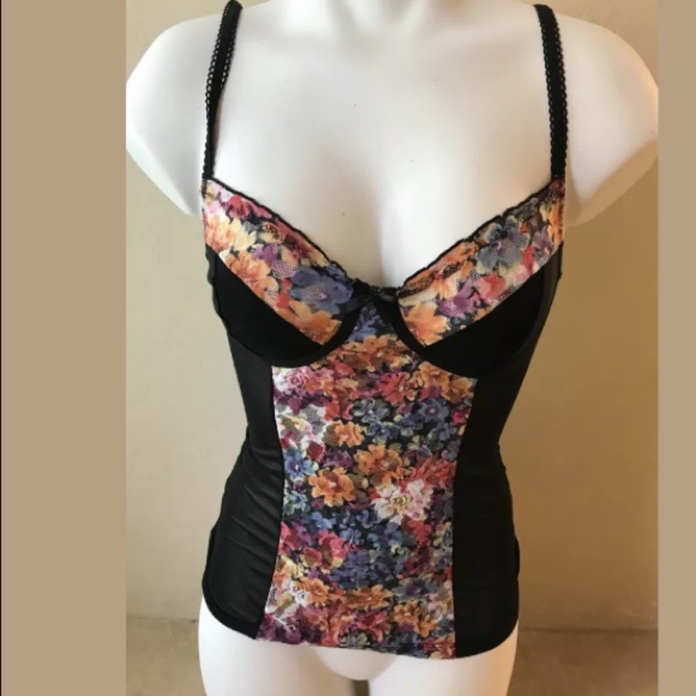 Hanky Panky Black Floral Camisole Size XS New